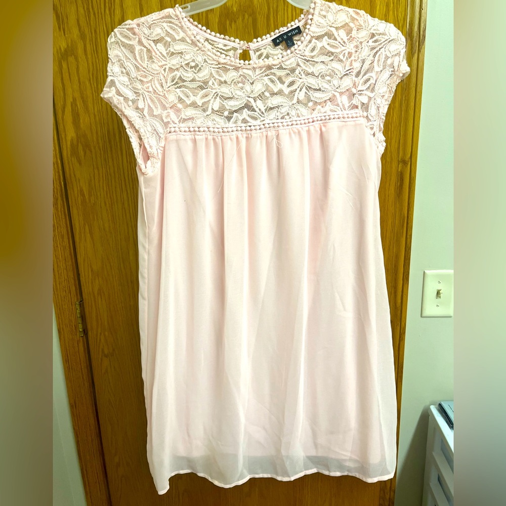 Blush pink mini/mid dress